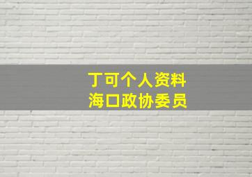 丁可个人资料 海口政协委员